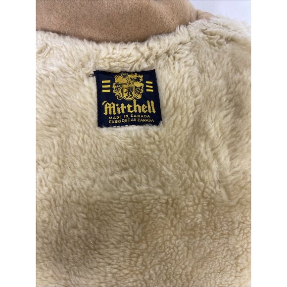 Vintage Mitchell Wool Duffle Coat 70s Toggle Plaid Lined Winter Woman M - Picture 12 of 14
